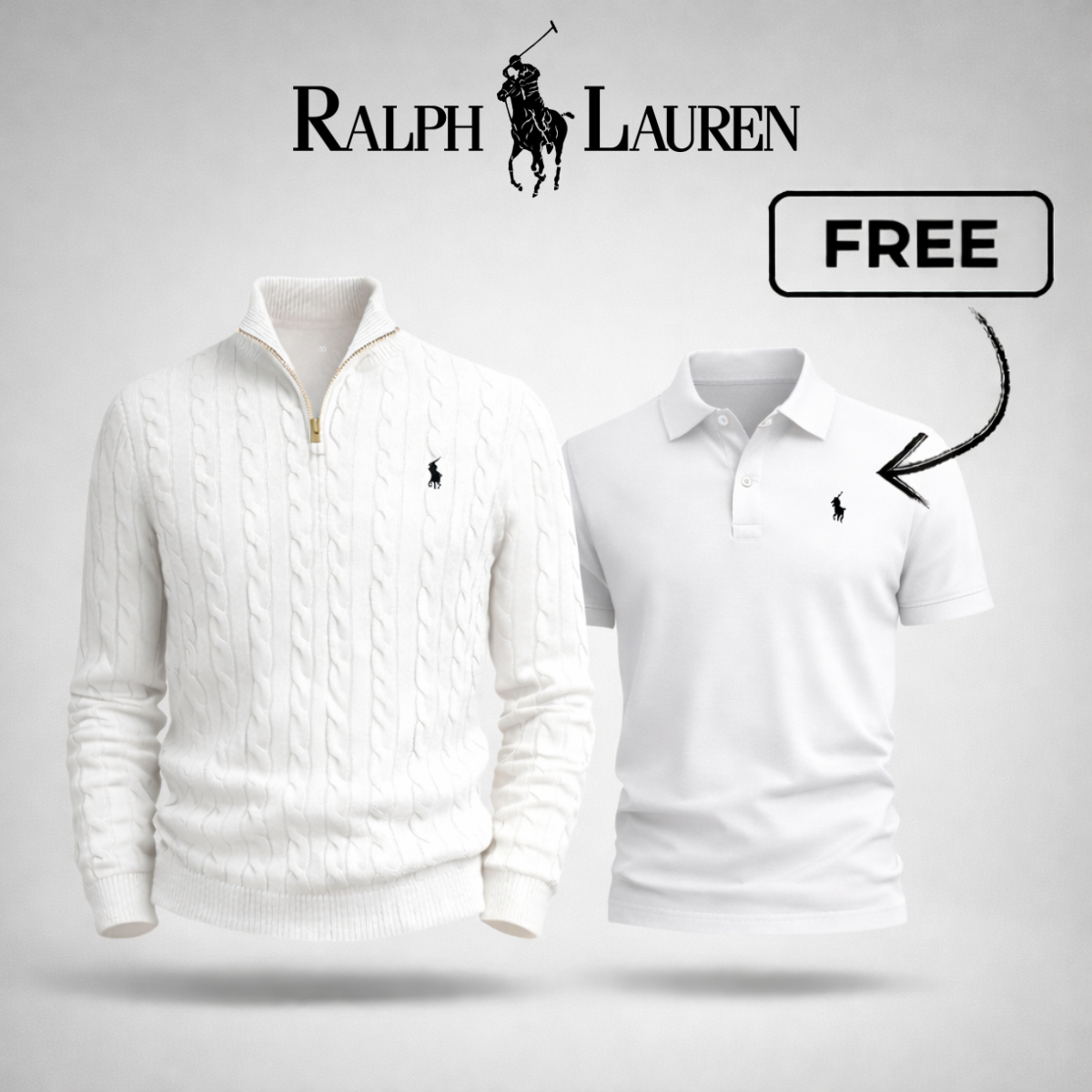 Fine Knit Jumper + Free Polo