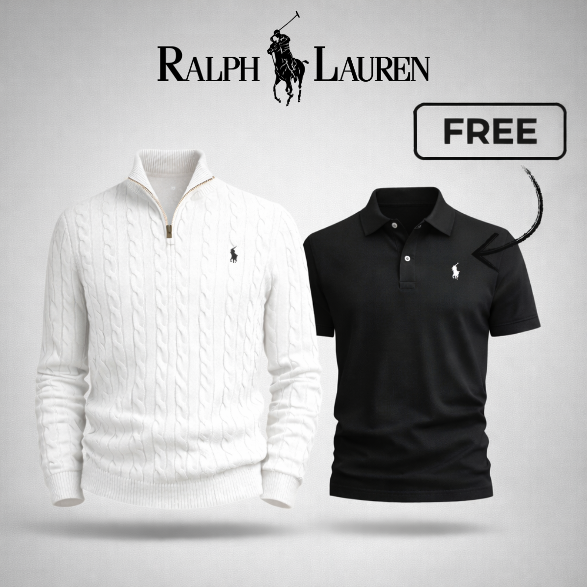 Fine Knit Jumper + Free Polo