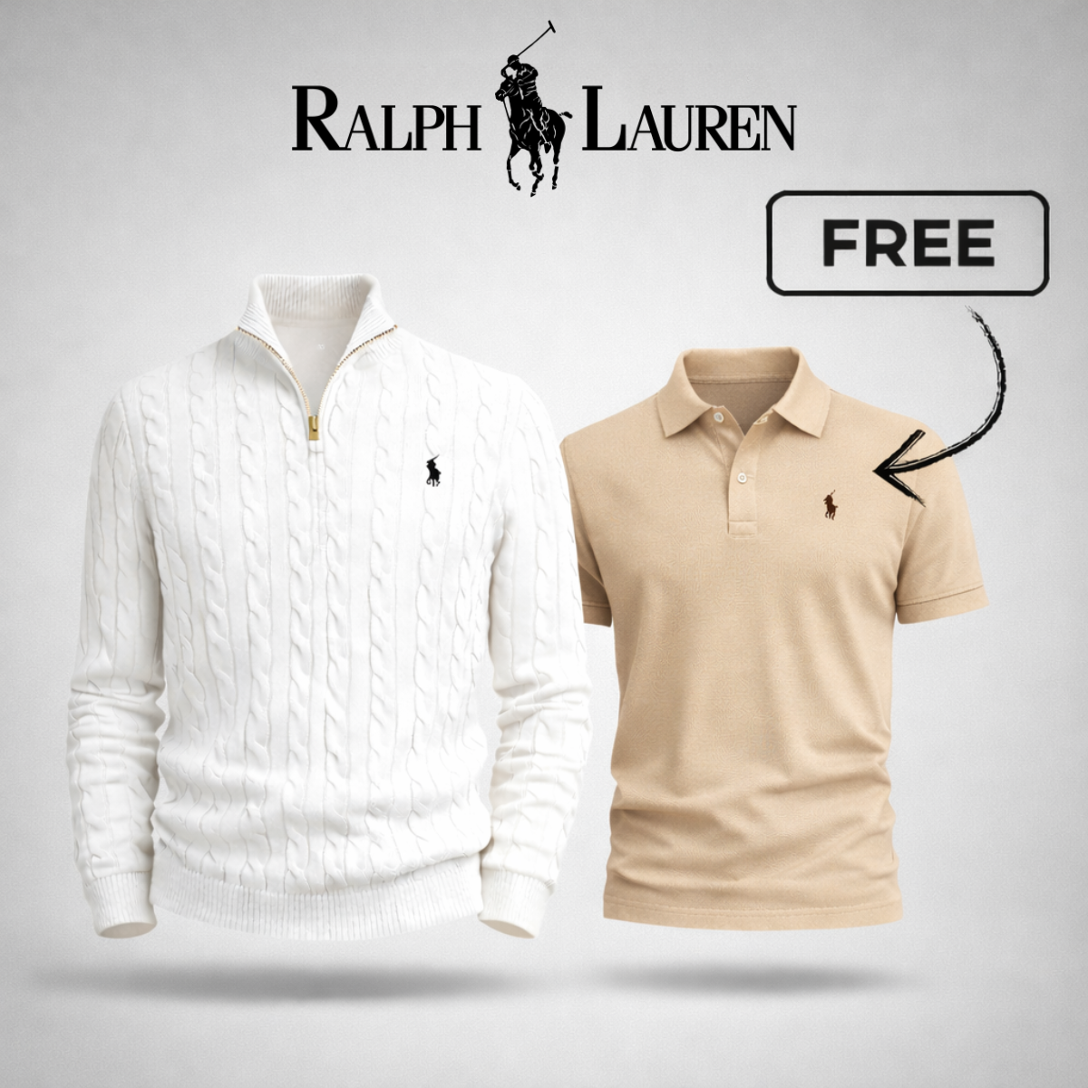Fine Knit Jumper + Free Polo