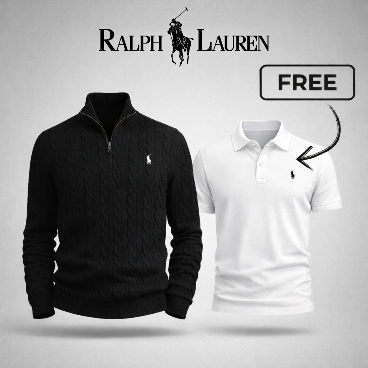 Fine Knit Jumper + Free Polo