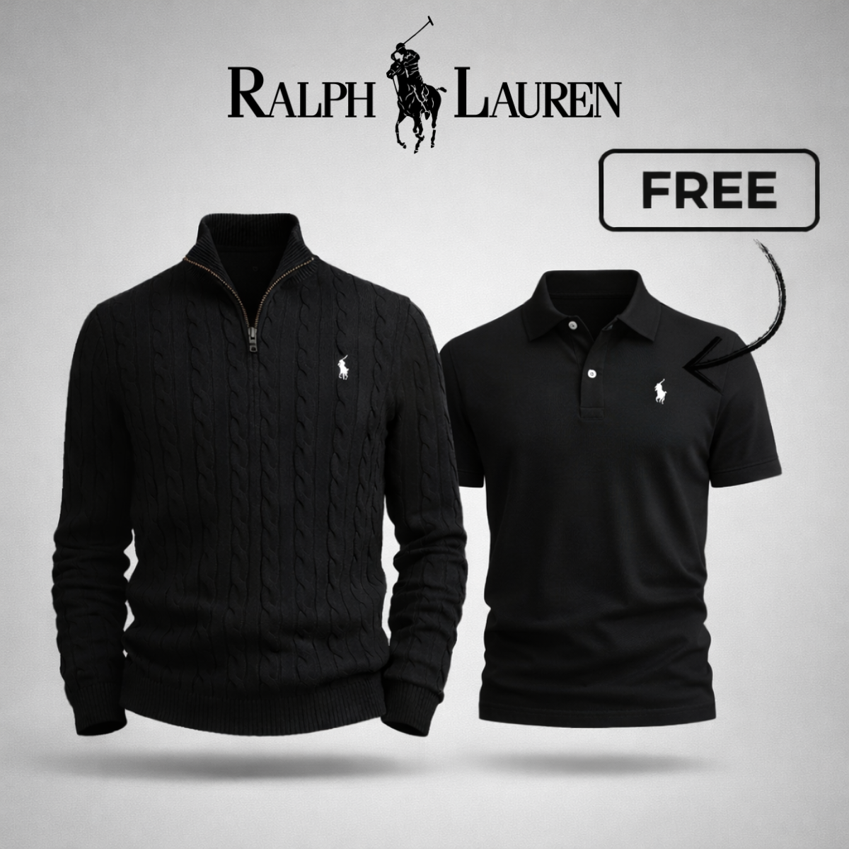 Fine Knit Jumper + Free Polo